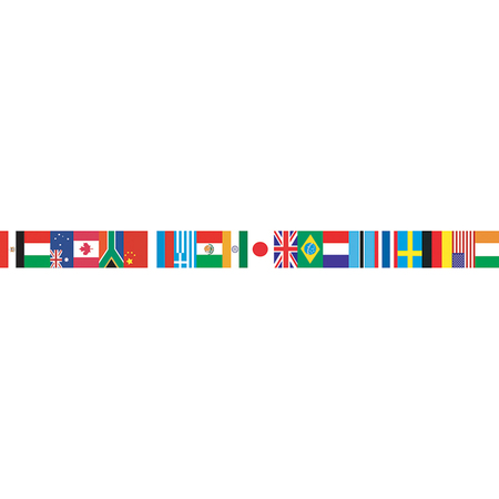 EDUPRESS International Flags Spotlight Border™, 36 Per Pack, PK6 TCR60595